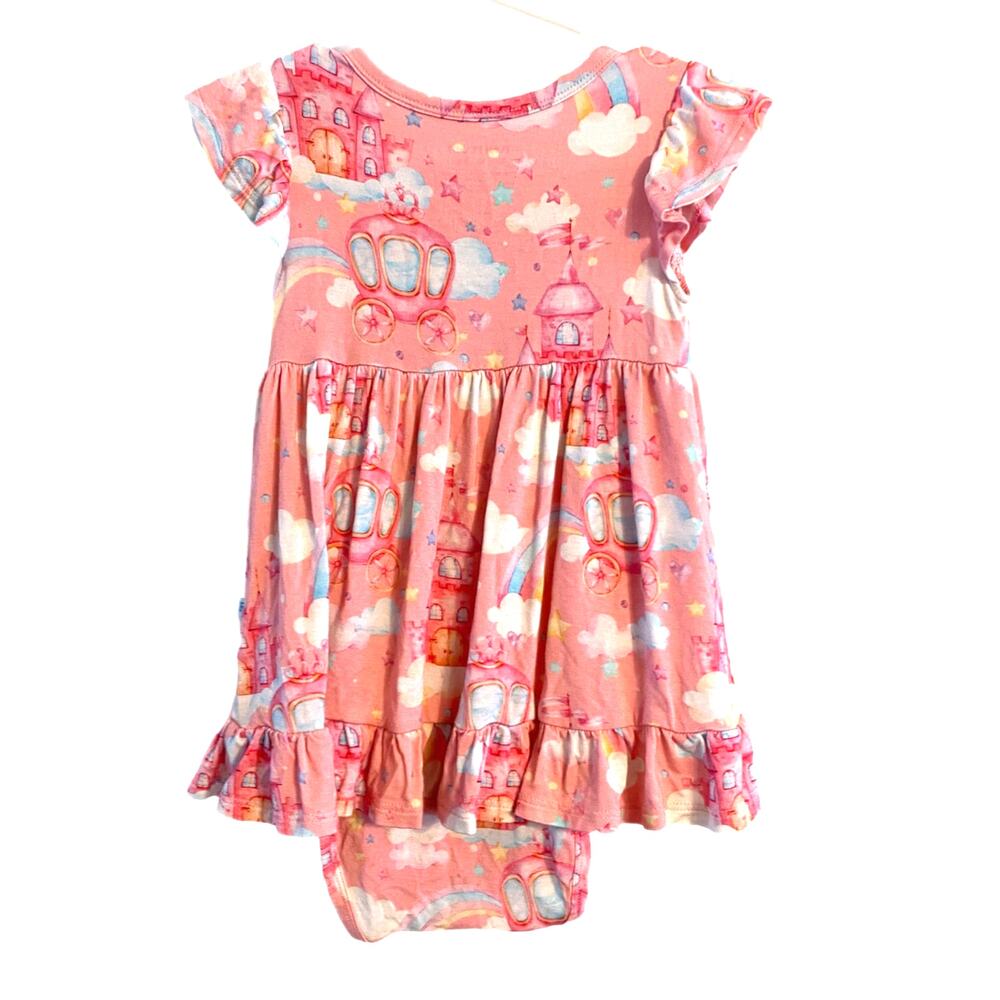 Posh Peanut Ruffled Cap Sleeve Twirl Skirt Size 18-24 Months - Picture 3 of 5